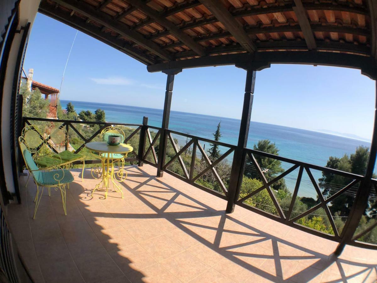 Вилла Unique Sea View House Каландра Экстерьер фото